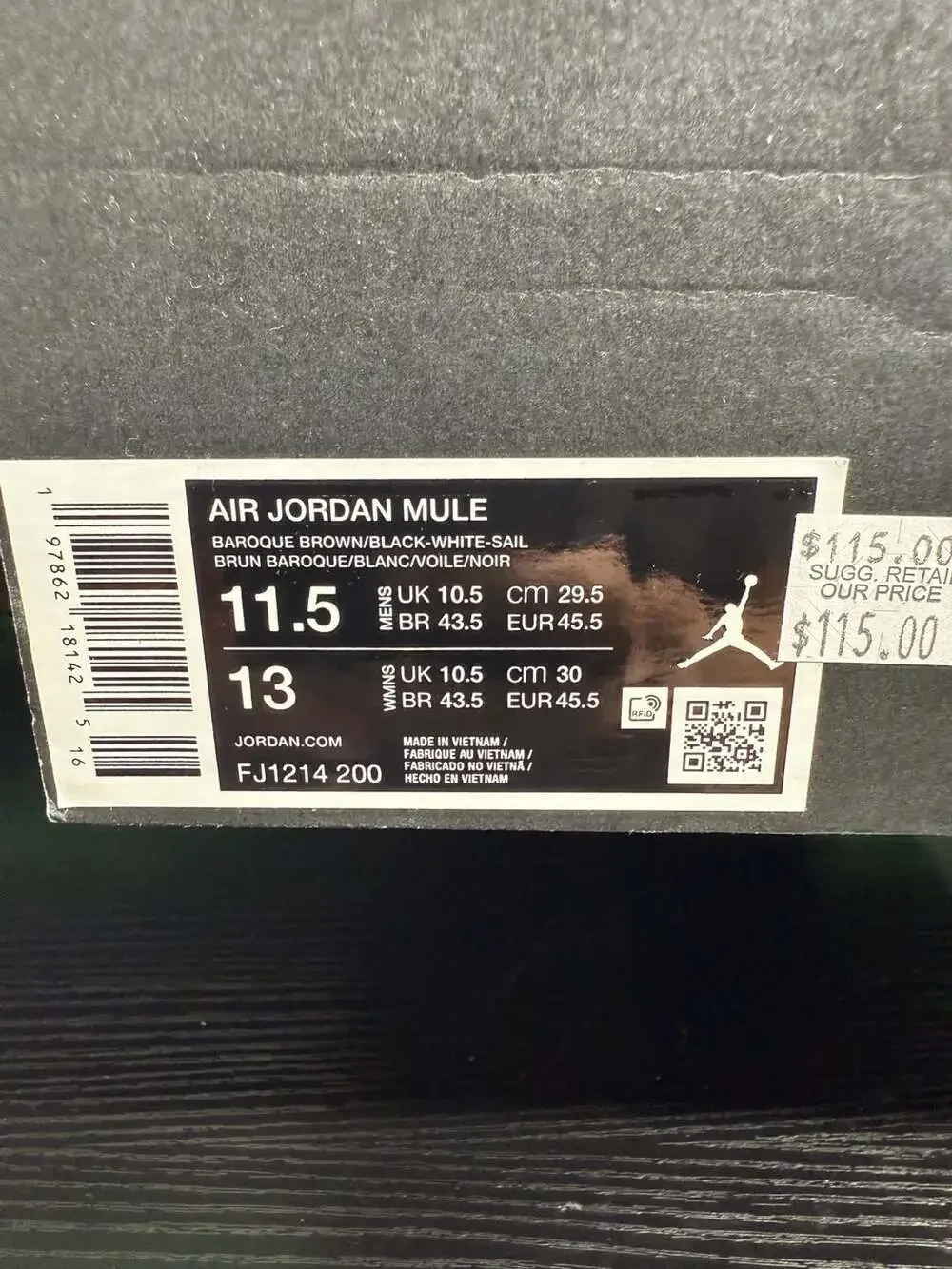 Air Jordan 1 Mule Golf Baroque Brown Men’s Size 11.5 Brand New